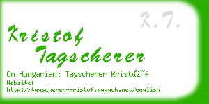 kristof tagscherer business card